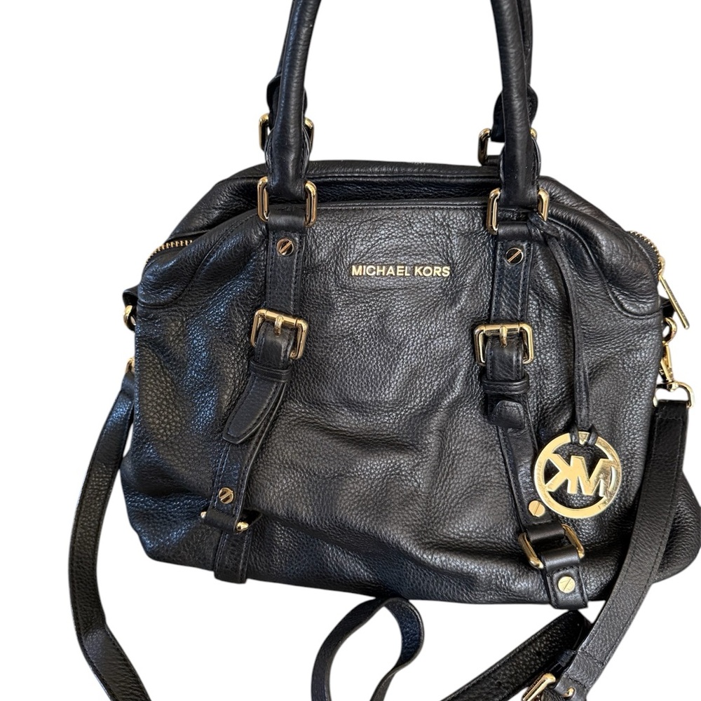 Michael Kors Black Leather Handbag.